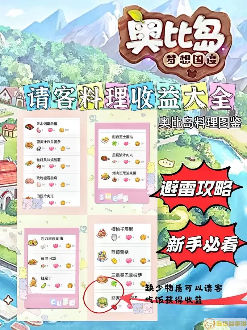 《奥比岛手游》精灵魔法食谱列表