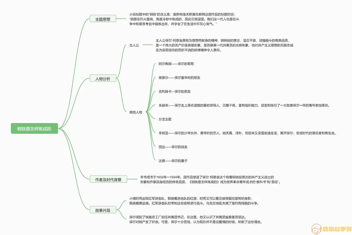 建设者保尔思维导图