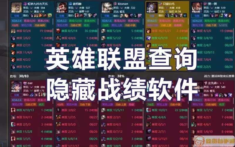 战绩隐藏了怎么查询lol