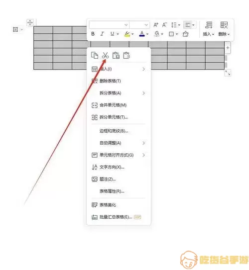 表格特点示意图