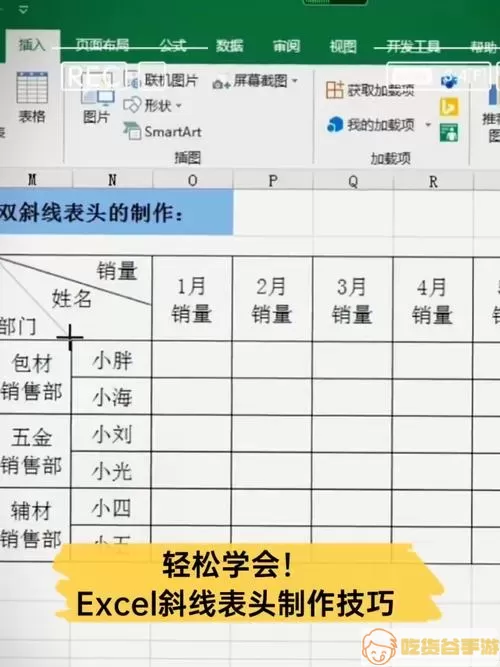 完成的excel斜线表格