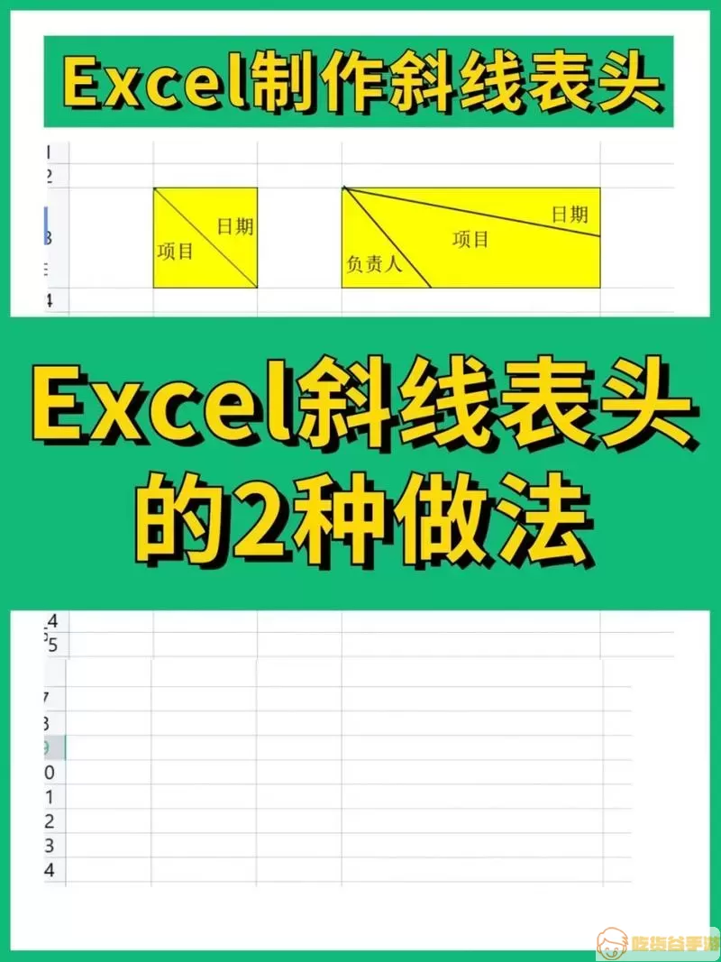 excel表格打斜线的步骤图